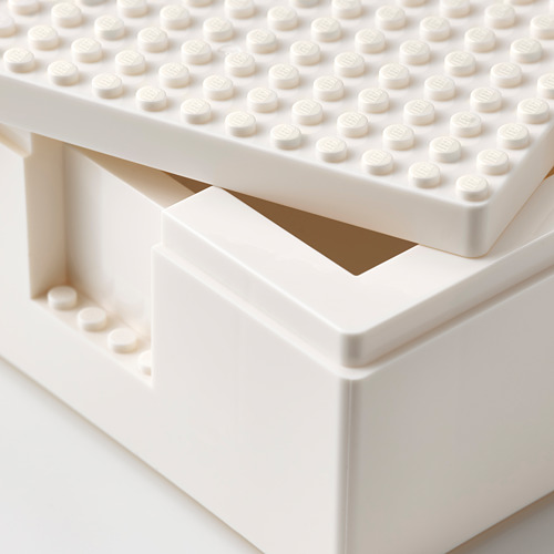 BYGGLEK - LEGO® box with lid, set of 3, white | IKEA Taiwan Online - PE784789_S4