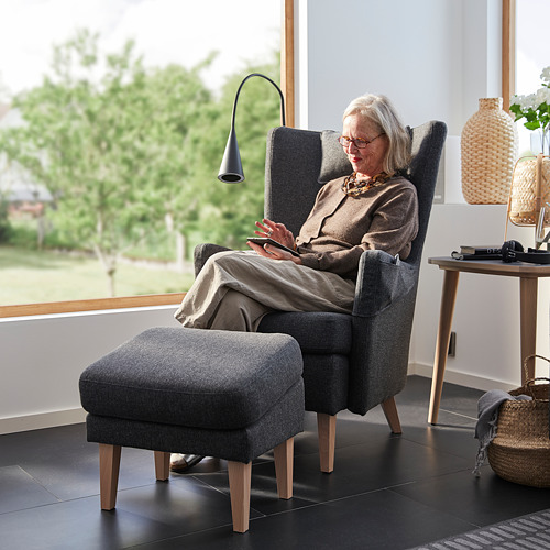 OMTÄNKSAM - armchair, Gunnared dark grey | IKEA Taiwan Online - PH169359_S4