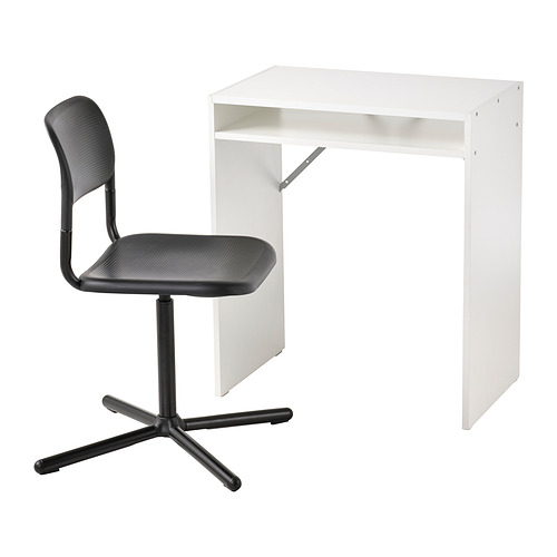 TORALD/SMÄLLEN - desk and chair, white/black | IKEA Taiwan Online - PE872140_S4