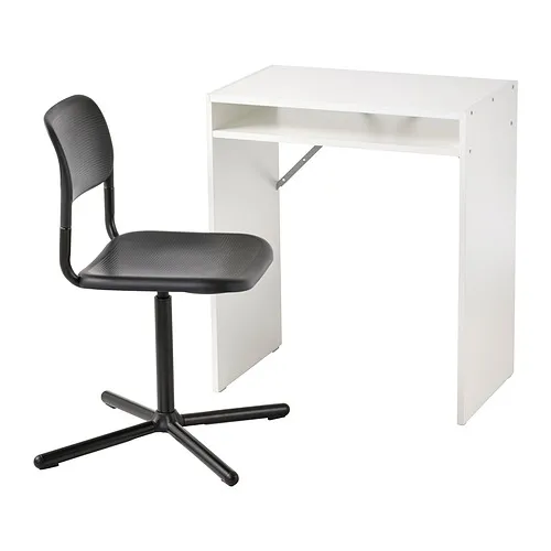 TORALD/SMÄLLEN - 書桌及椅子, 白色/黑色 | IKEA 線上購物 - PE872140_S4