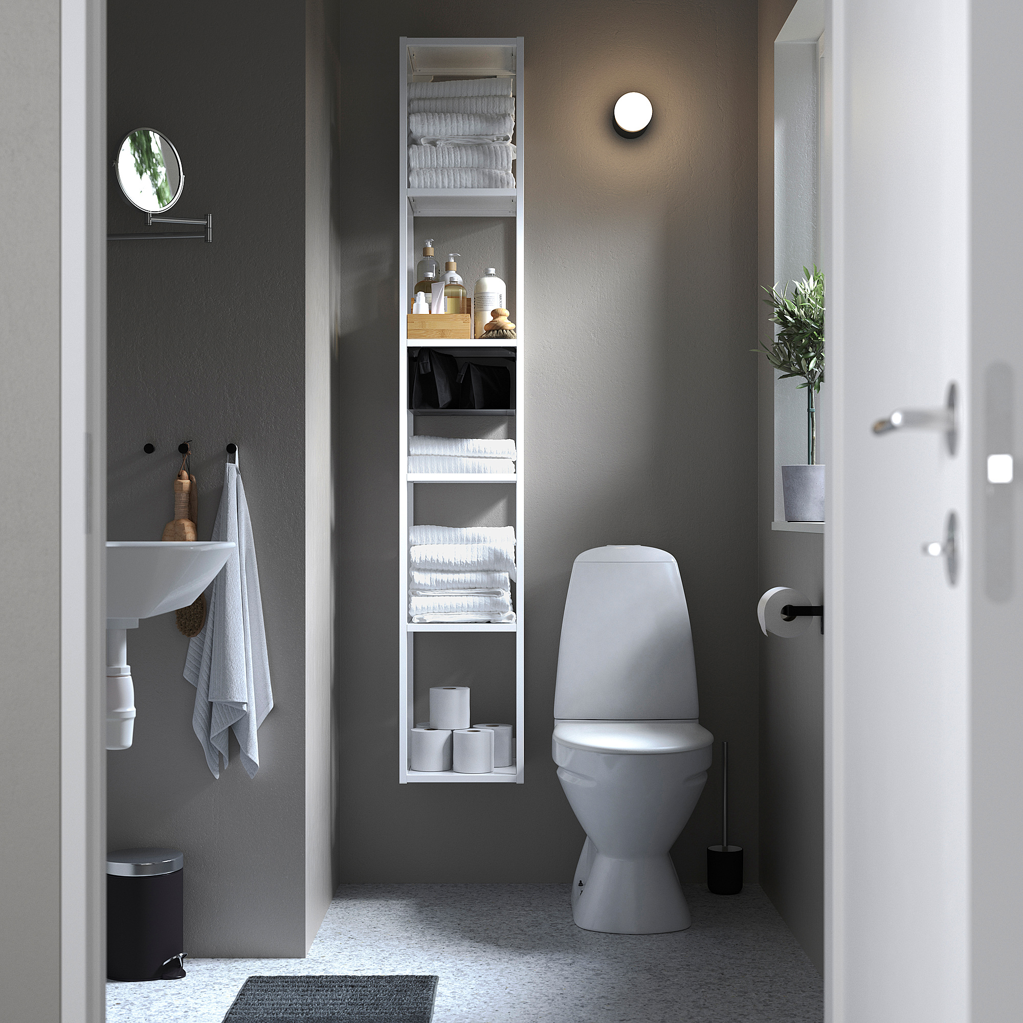 ENHET - storage combination, white, 30x30x180 cm | IKEA Taiwan Online