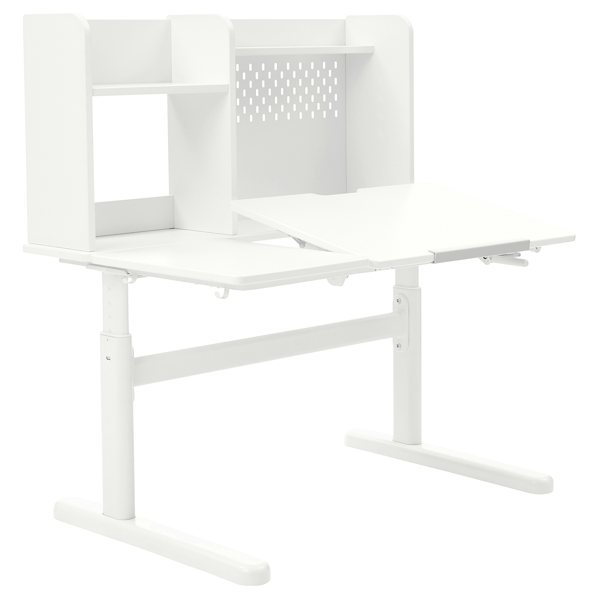 BERGLÄRKA desk top and shelf