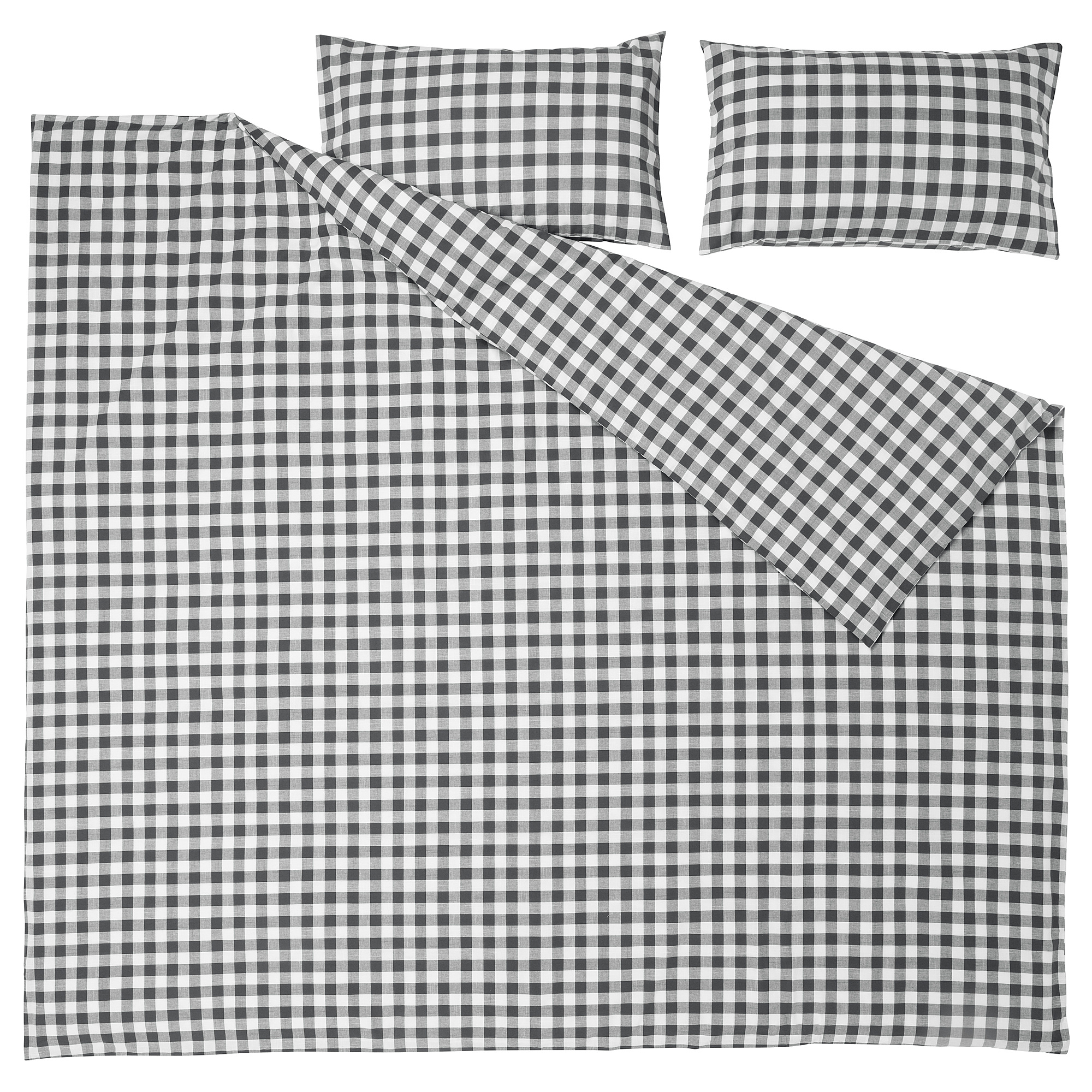 EKTANDVINGE duvet cover and 2 pillowcases