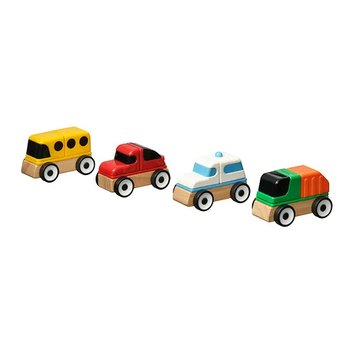 LILLABO - 玩具車 4件組, 跑車/校巴 回收卡車/警車/彩色 | IKEA 線上購物 - PE975279_S4