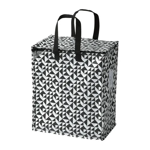 KNALLA - 袋子, 黑色/白色, 40x25x47 公分/47 公升 | IKEA 線上購物 - PE773033_S4