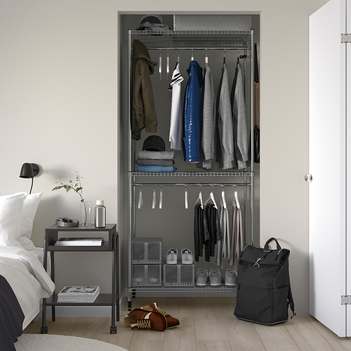 OMAR shelving unit with clothes rail