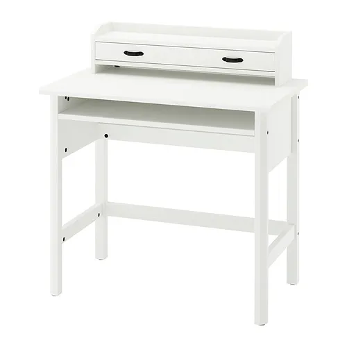 BRYTNING - 書桌/工作桌附延伸層架，白色，85x53 公分 | IKEA 線上購物 - E1011588_S4