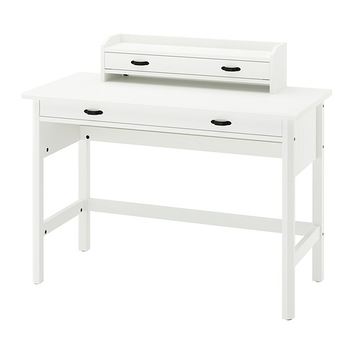 BRYTNING - desk with add-on unit, white, 110x53 cm | IKEA Taiwan Online - E1011587_S4