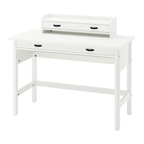 BRYTNING - 書桌/工作桌附延伸層架，白色，110x53 公分 | IKEA 線上購物 - E1011587_S4
