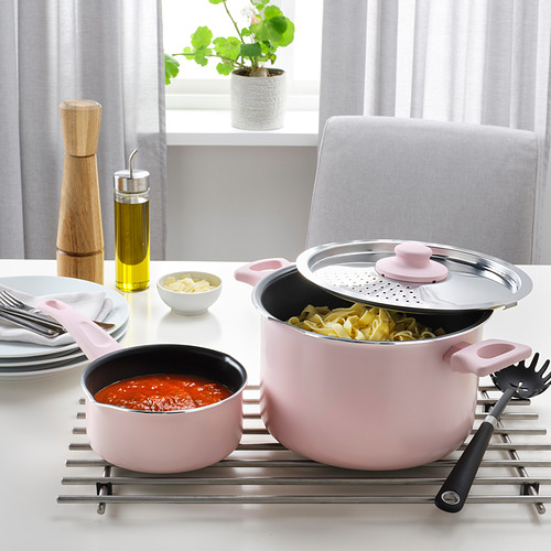 HEMLAGAD - 鍋具 6件組, 淺粉紅色 | IKEA 線上購物 - PE842358_S4