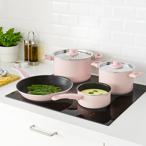 HEMLAGAD - 鍋具 6件組, 淺粉紅色 | IKEA 線上購物 - PE842359_S4