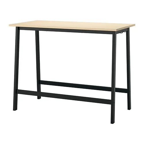MITTZON - 會議桌, 實木貼皮, 樺木/黑色 140x68x105 公分 | IKEA 線上購物 - PE912236_S4