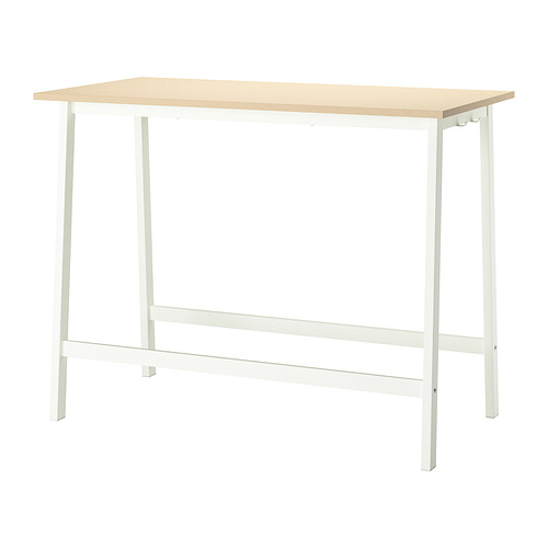 MITTZON - conference table, birch veneer/white, 140x68x105 cm | IKEA Taiwan Online - PE912240_S4