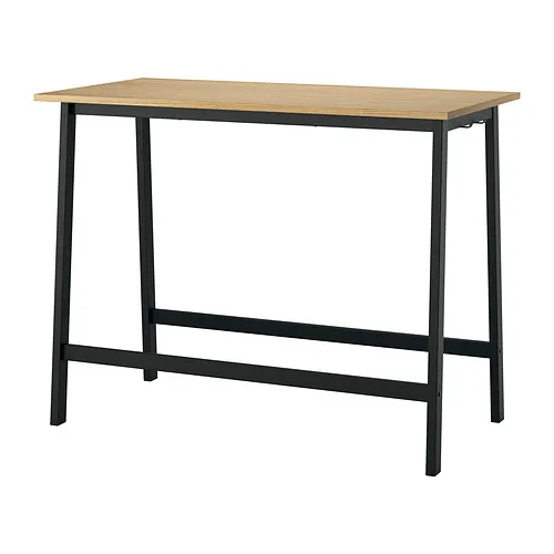 MITTZON - 會議桌, 實木貼皮, 橡木/黑色 140x68x105 公分 | IKEA 線上購物 - PE912243_S4
