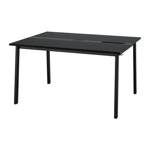 MITTZON - conference table, black stained ash veneer/black, 140x108x75 cm | IKEA Taiwan Online - PE912247_S4