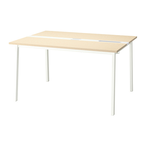 MITTZON - conference table, birch veneer/white, 140x108x75 cm | IKEA Taiwan Online - PE912248_S4