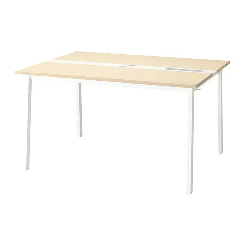MITTZON - 會議桌, 實木貼皮, 樺木/白色, 140x108x75 公分 | IKEA 線上購物 - PE912248_S4