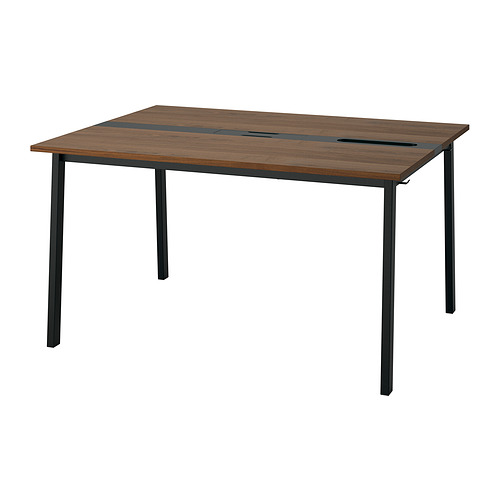 MITTZON - conference table, walnut veneer/black, 140x108x75 cm | IKEA Taiwan Online - PE912254_S4
