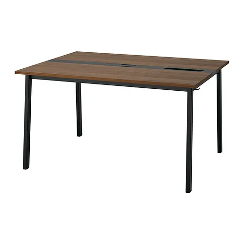 MITTZON - 會議桌, 實木貼皮, 胡桃木/黑色, 140x108x75 公分 | IKEA 線上購物 - PE912254_S4