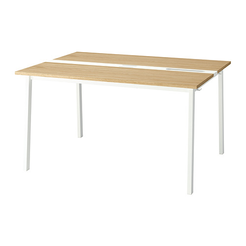 MITTZON - conference table, oak veneer/white, 140x108x75 cm | IKEA Taiwan Online - PE912257_S4