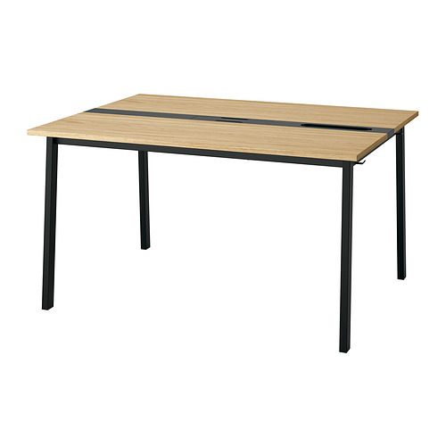 MITTZON - conference table, oak veneer/black, 140x108x75 cm | IKEA Taiwan Online - PE912256_S4