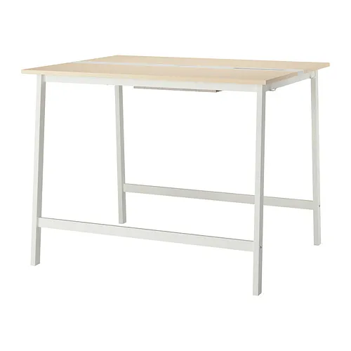 MITTZON - 會議桌, 實木貼皮, 樺木/白色 140x108x105 公分 | IKEA 線上購物 - PE912261_S4