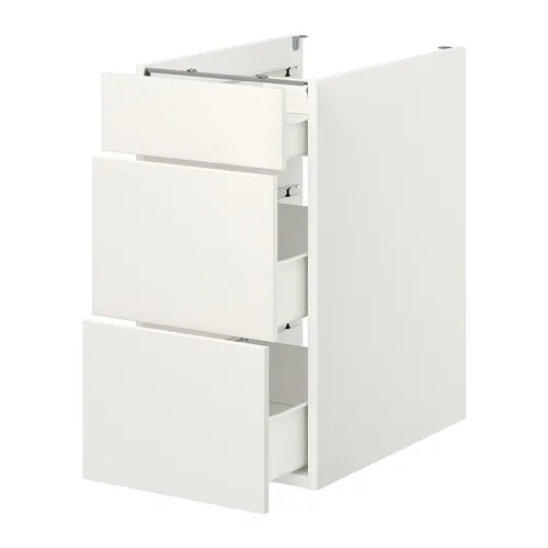 ENHET - base cb w 3 drawers, white, 40x62x75 cm | IKEA Taiwan Online - PE773146_S4