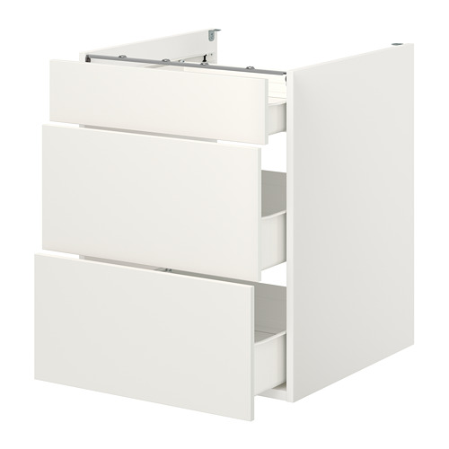 ENHET - base cb w 3 drawers, white, 60x62x75 cm | IKEA Taiwan Online - PE773151_S4