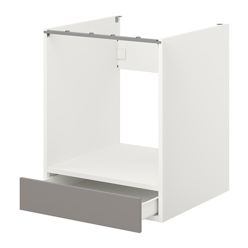 ENHET - 烤箱底櫃附抽屜, 白色/灰色 框架, 60x62x75 公分 | IKEA 線上購物 - PE773347_S4