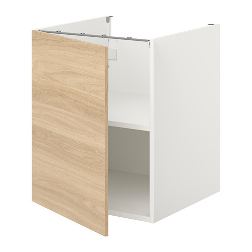 ENHET - 底櫃附層板/門板, 白色/橡木紋, 60x62x75 公分 | IKEA 線上購物 - PE773169_S4