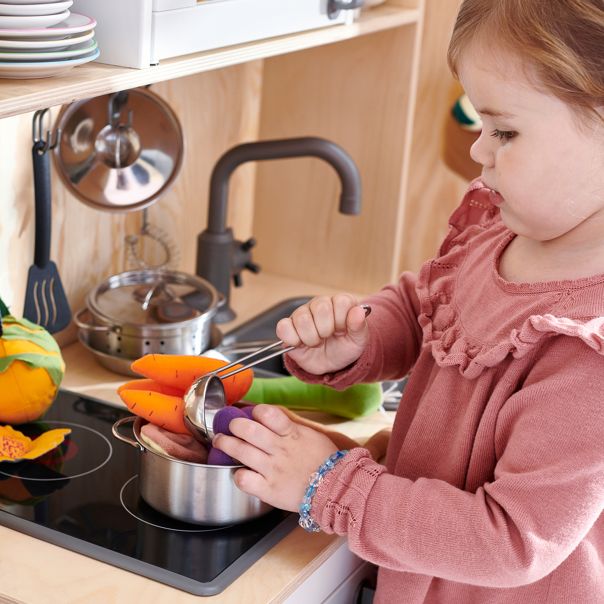 DUKTIG 5-piece toy kitchen utensil set