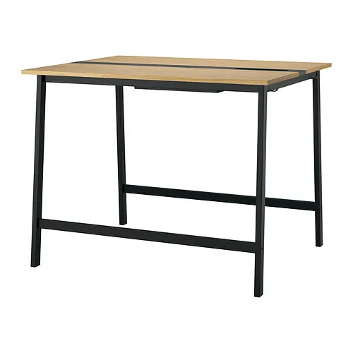 MITTZON - 會議桌, 實木貼皮, 橡木/黑色 140x108x105 公分 | IKEA 線上購物 - PE912266_S4