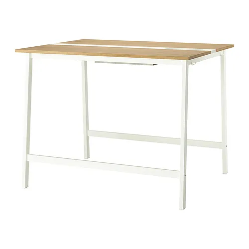 MITTZON - 會議桌, 實木貼皮, 橡木/白色 140x108x105 公分 | IKEA 線上購物 - PE912267_S4