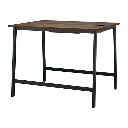 MITTZON - 會議桌, 實木貼皮, 胡桃木/黑色 140x108x105 公分 | IKEA 線上購物 - PE912268_S4
