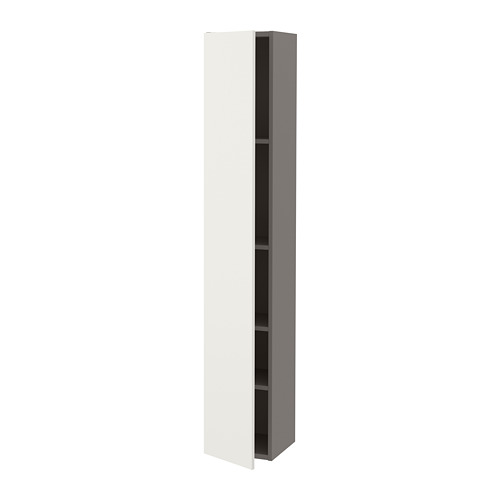 ENHET - hi cb w 4 shlvs/door, grey/white, 30x32x180 cm | IKEA Taiwan Online - PE773309_S4