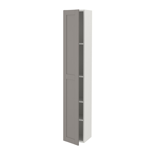 ENHET - hi cb w 4 shlvs/door, white/grey frame, 30x32x180 cm | IKEA Taiwan Online - PE773352_S4
