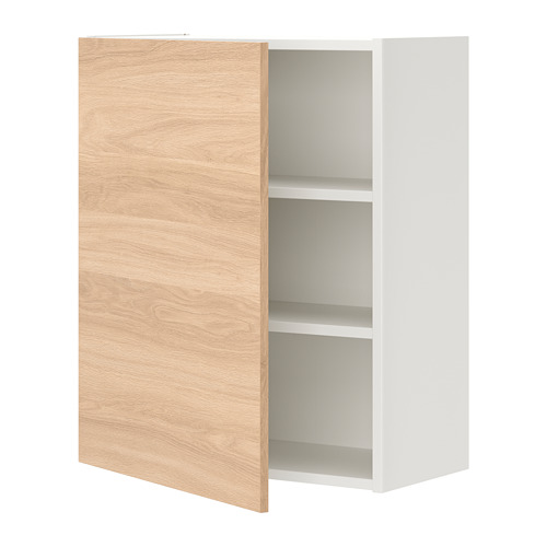 ENHET - wall cb w 2 shlvs/door, white/oak effect, 60x32x75 cm | IKEA Taiwan Online - PE773212_S4