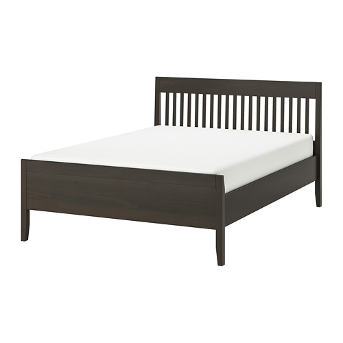 IDANÄS - 雙人床框, 深棕色, 附Lönset床底板條 | IKEA 線上購物 - PE784942_S4
