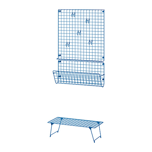 GREJIG - 玄關家具 3件組，藍色 | IKEA 線上購物 - E1011729_S4