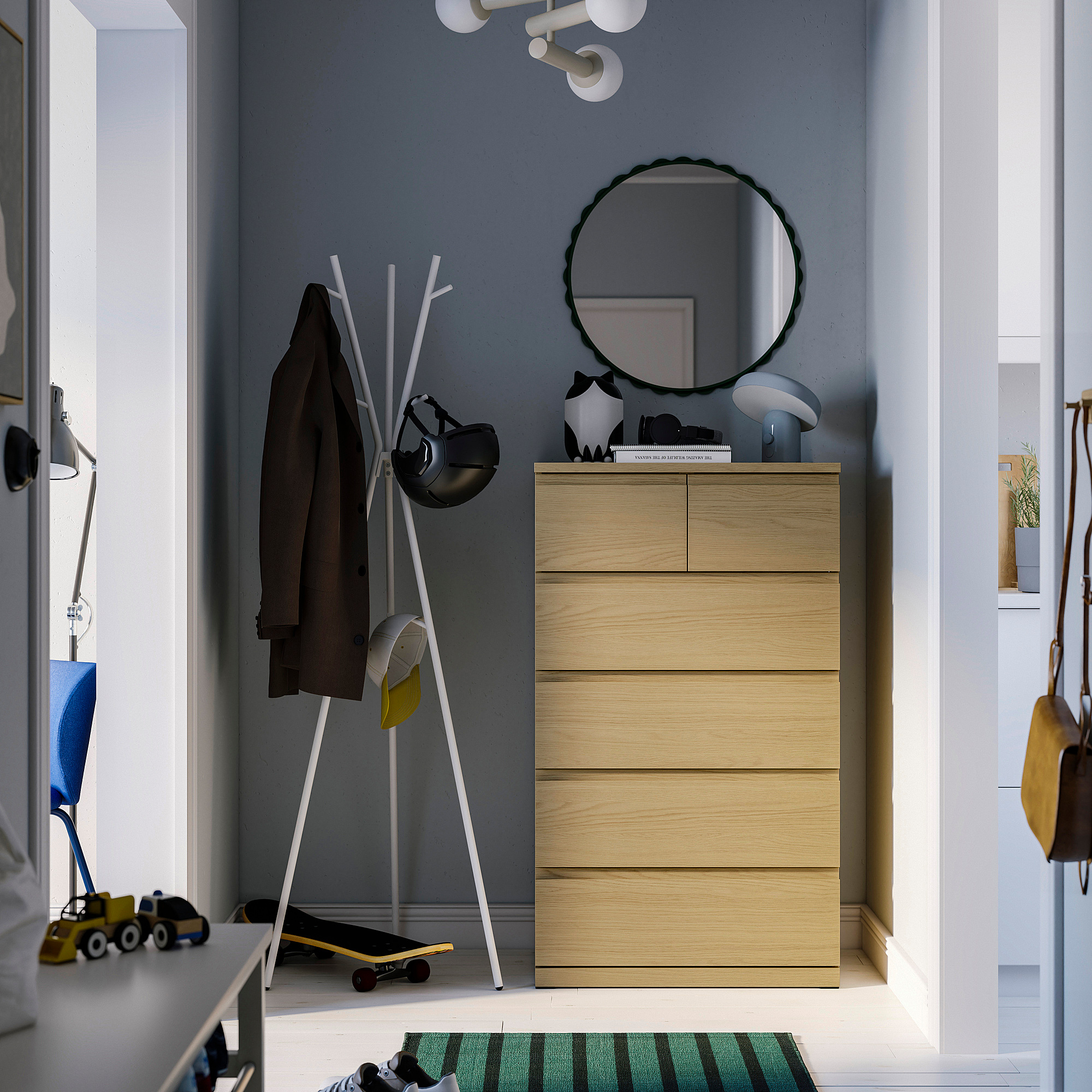 STORKLINTA chest of 6 drawers