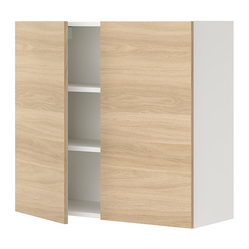 ENHET - wall cb w 2 shlvs/doors, white/oak effect, 80x32x75 cm | IKEA Taiwan Online - PE773228_S4