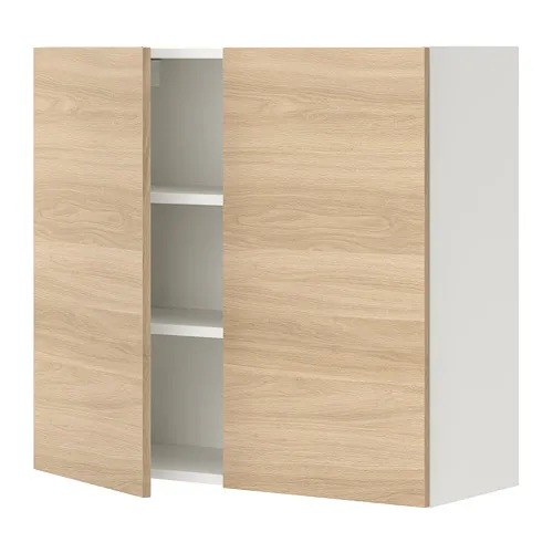 ENHET - 壁櫃組合, 白色/橡木紋, 80x32x75 公分 | IKEA 線上購物 - PE773228_S4