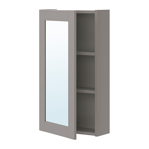 ENHET - mirror cabinet with 1 door, grey/grey frame, 40x17x75 cm | IKEA Taiwan Online - PE773236_S4