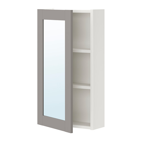 ENHET - 單門鏡櫃, 白色/灰色 框架 | IKEA 線上購物 - PE773280_S4