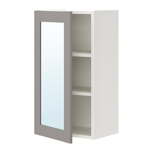 ENHET - 單門鏡櫃, 白色/灰色 框架 | IKEA 線上購物 - PE773346_S4