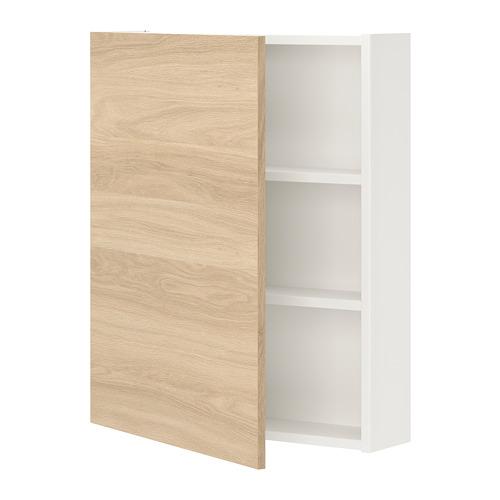 ENHET - wall cb w 2 shlvs/door, white/oak effect, 60x17x75 cm | IKEA Taiwan Online - PE773321_S4