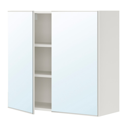 ENHET - mirror cabinet with 2 doors, white, 80x32x75 cm | IKEA Taiwan Online - PE773252_S4