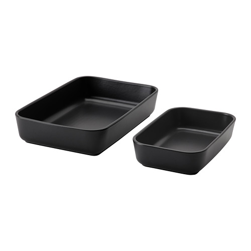 LYCKAD - oven/serving dish set of 2, dark grey | IKEA Taiwan Online - PE785011_S4
