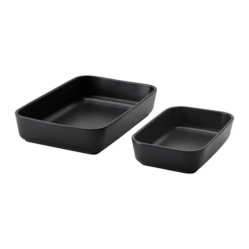 LYCKAD - oven/serving dish set of 2, dark grey | IKEA Taiwan Online - PE785011_S4