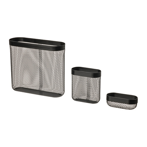 SKÅDIS - storage basket, set of 3, black | IKEA Taiwan Online - PE912337_S4